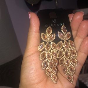Rose gold earrings